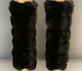 Load image into Gallery viewer, NEW! warmth bootluxe black faux fur boot cut leg warmers