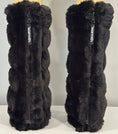 Load image into Gallery viewer, NEW! warmth bootluxe black faux fur boot cut leg warmers