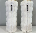 Load image into Gallery viewer, NEW! warmth bootluxe white faux fur boot cut leg warmers