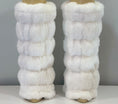 Load image into Gallery viewer, NEW! warmth bootluxe white faux fur boot cut leg warmers