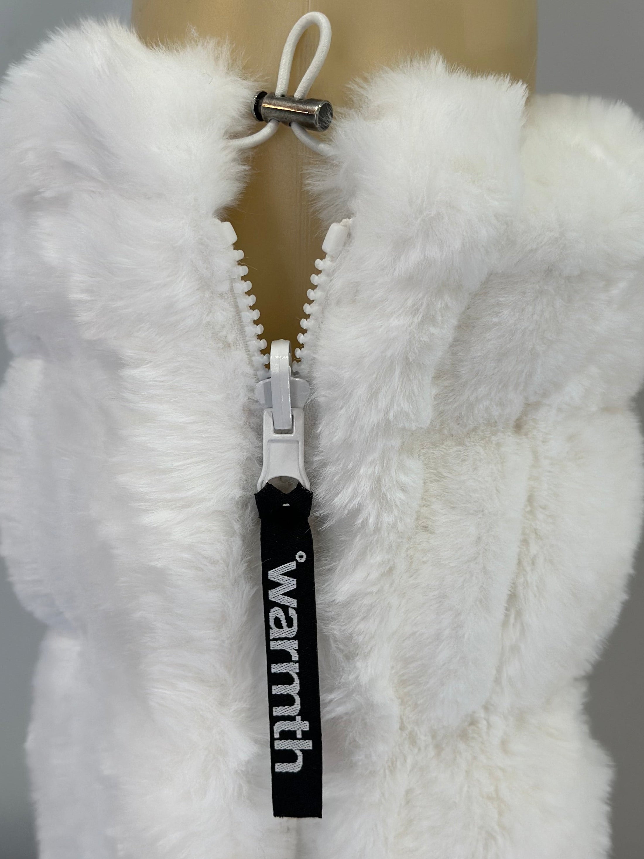 warmth bootluxe white faux fur boot cut leg warmers