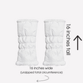 Load image into Gallery viewer, warmth flip fit white reversible zip up puffer fabric & faux fur leg warmers
